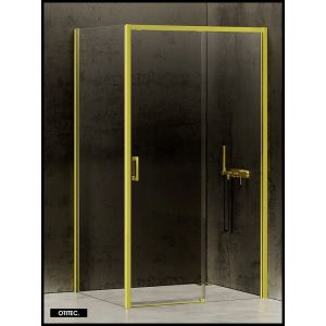 Porte de Douche avec Paroi Latérale (ouverture depuis l'angle) - 100 x 80 x 200 - OR LÉGER - PRIME - DROITE