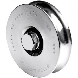 Roue &agrave;&nbsp; gorge ronde 310 diam&egrave;tre 80 mm - 1 roulement pour roues &agrave;&nbsp; roulements &agrave;&nbsp; billes