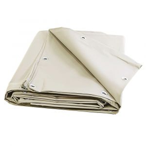 Toile Pergola Ivoire 2,5x3,5m Protection Solaire - Garantie 15 ans -XP680M2PR- Bache Pergola étanche PVC - Made in France