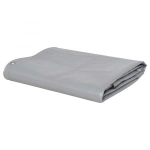 Bâche polyvalente et résistante meubles de jardin magasins de bûches remorques voitures bateaux vélos 650 g / m² 3,5 x 5 m gris 02_0002181