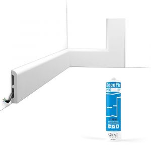 Pack 10 mètres Plinthes SX173 avec colle - Orac x Cimaises-et-plus - 10 x1,6x200