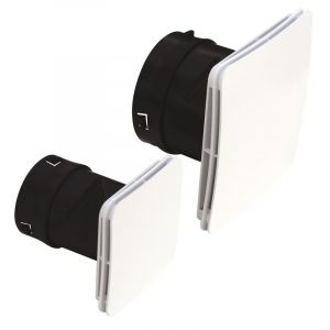 Bouche VMC extraction insufflation design AUREA avec manchette placo - Diam&egrave;tre (mm): 80