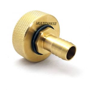 Raccord femelle S60x6 - embout cannelé 19mm en laiton - 19mm