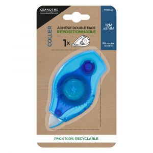 Dérouleur adhésif permanent double-face 12 m