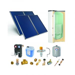 THERMADOR - Astrea Pack B - CESI : 4 capteurs solaires fixation toiture inclinée + ballon préparateur ECS 500L double échangeur - PSOLECSP45