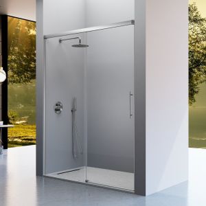 Paroi de douche fixe + Porte coulissante URBAN 114-117 cm