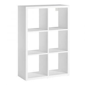 Meuble 6 cases Cubyx - PVC - Blanc - H102xL69,5xP29,5cm