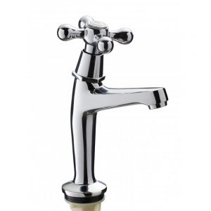 Robinet lave-mains chromé H 20.9 cm - rétro - eau froide uniquement