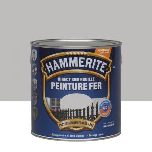 Peinture Hammerite Direct sur Rouille - Gris Argent - Brillant - 2,5L