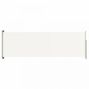 Auvent paravent store brise-vue latéral rétractable de patio jardin terrasse balcon protection visuelle écran 200 x 600 cm crème 02_0007364
