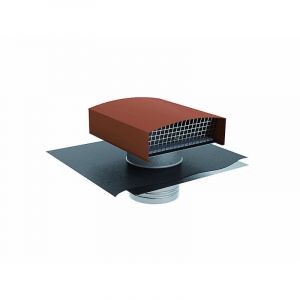 Sortie de toit VMC / chapeau de toiture métallique CTM - Diamètre (mm): 200 - Couleur: Tuile