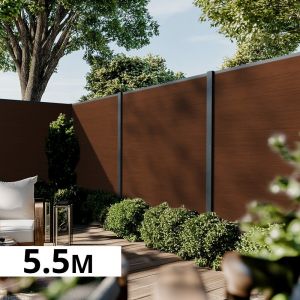 Kit clôture composite poteau à sceller - CRUZ Ipé H-1,8m