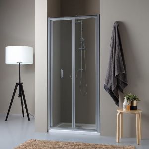 Porte De Douche Niche 100Cm 2 Portes Ouverture Pliante / Soffio