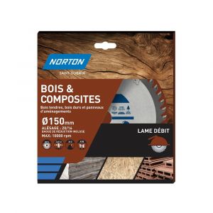 1 Lame de Scie Circulaire Carbure Débit Bois D150x2,6 1,6x20 24 Dents