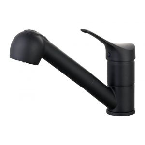 Mitigeur &eacute;vier douchette bas &eacute;rable noir