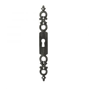 Entrée régence - Zamak - Vieux fer - 140mm