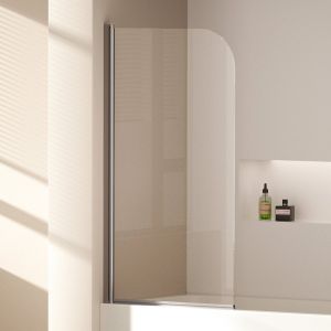 Pare-Baignoire EMKE en Verre S&eacute;curit 6 mm - Paroi de Douche Nano Anti-Tache 70 x 140 cm, Installation Facile