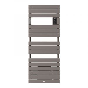 Radiateur sèche-serviettes électrique Riviera 2 - Avec soufflerie - 750+1000W - Gris roche