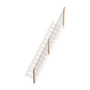 Rampe pour escalier droit Savoie - Aluminium et hetre