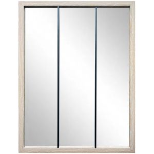 MIROIR VERRIERE METAL/BOIS 85x113  cm