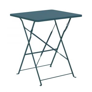 Table carr&eacute;e pliante Bleu carnard COLORADO