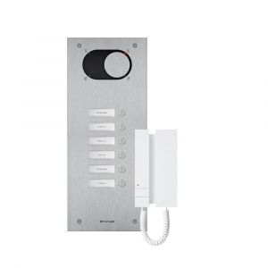 COMELIT - Kit Audio 6 BP, Platine Switch + Combiné Audio - KIXA0106