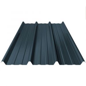 Plaque nervur&eacute;e - Acier - Bleu RAL 5008 - 0.5mm - 3x1.05m