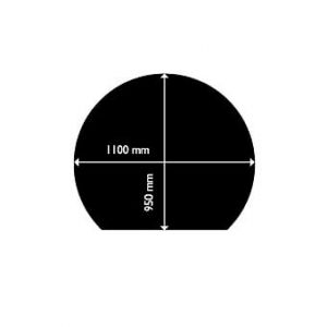 Plaque de sol acier ronde coup&eacute;e