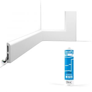 Pack 10 m&egrave;tres Plinthes SX183 avec colle - Orac x Cimaises-et-plus - 7,5x1,3x200cm (h x p x L) - plinthe d&eacute;corative polym&egrave;re