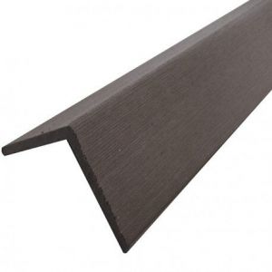 Profil d'angle bois composite pour bardage Gris anthracite, E : 6 cm, l : 6 cm, L : 270 cm