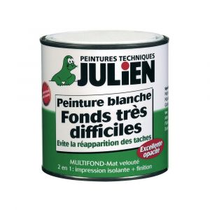 JULIEN Peinture Fonds très difficiles Blanc Mat 10 L