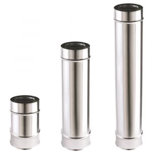 El&eacute;ment droit JONCOUX inox L.500mm Conduit fum&eacute;e D.80mm &agrave; D.125mm