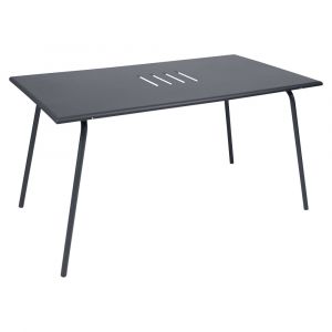 Table Monceau - 6 places - Acier - Carbone - 146x80x74cm