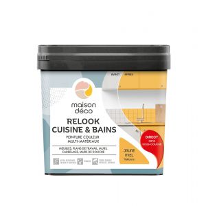 Relook Cuisine et Bains Peinture Couleur Jaune Miel  0,75L