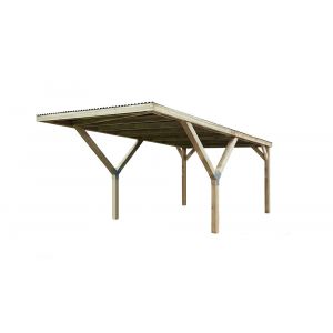 Carport Y simple 612 - Surface hors tout 18.54m2 - couverture acier