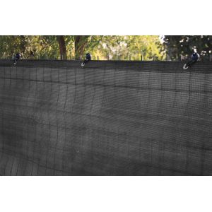 BRISE VUE 230G BANDES RENFORCEES ET OEILLETS ALU GRIS 1X2M