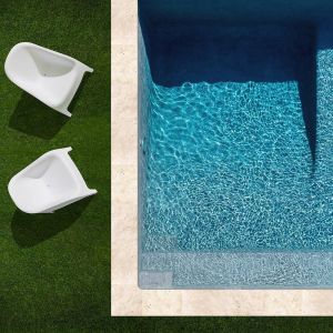 KIT COMPLET  Margelles pour piscine 10x5m en Travertin Beige Light (+ colle, joint, hydrofuge ...)