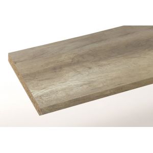 Tablette m&eacute;lamin&eacute;e ch&ecirc;ne authentique 120x40x1.8cm