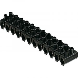 Barrette de connexion &agrave; vis 10 mm&sup2; noire