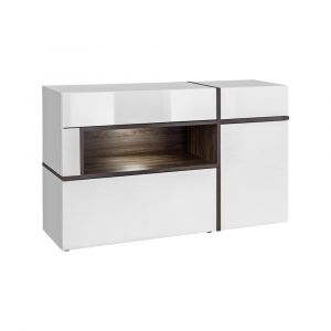 Buffet, bahut modèle CRISS + LED. Enfilade design et moderne pour votre salon ou salle à manger.