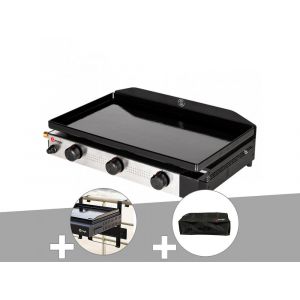 Plancha gaz à poser 3 brûleurs Solia 300 - Somagic + Support balcon + Housse de protection