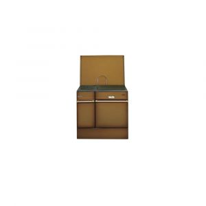 cuisinière à bois 10.5 kw brun foncé poli - 240163BRUNFONCEPOLI