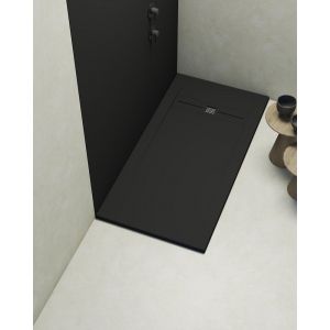 Receveur de douche extraplat rectangulaire noir 90x180 cm Gneis
