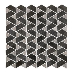 Mosaïque CAUCASE en marbre noir lava grise