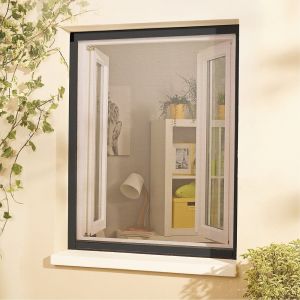 Moustiquaire enroulable verticale - 160x160cm - Gris