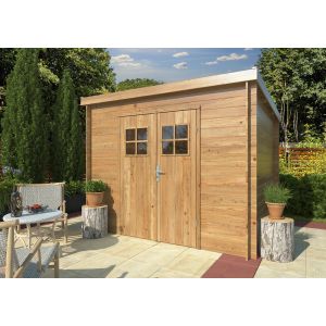 Abri Bois Zo&eacute; 3 Monopente r&eacute;versible SU 5,8m&sup2; AUTOCLAVE