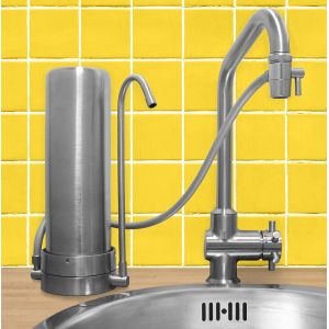 Filtre sur Évier HYDROPURE -INOX- 100% - cartouche EMX