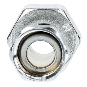 Raccord fou 2 &eacute;crous prisonniers r&eacute;duits chrom&eacute; F15/21 F20/27 - GARIS - D09504C