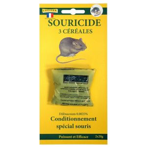 SOURICIDE 3 CEREALES DIFENACOUM 0.0025% 40g BLISTER