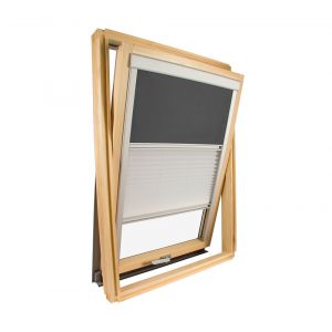 Store Duo compatible fenêtre de toit VELUX ® pour dimension 304, 1, M04 - Gris anthracite